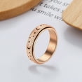 thumbnail image 4 of TNOBHG Rotating Stress Relief Ring Stainless Steel Couples Rotating Ring Moon Star Fidget Spinner Design Anti Stress Jewelry Gift for Women Men Couple Ring, 4 of 8