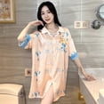 thumbnail image 3 of Camisones clásicos Vintage de seda satinada para mujer, ropa de dormir elegante, falda de dormir para el hogar, arte de estilo Ins, moda de verano, 2024, 3 of 5