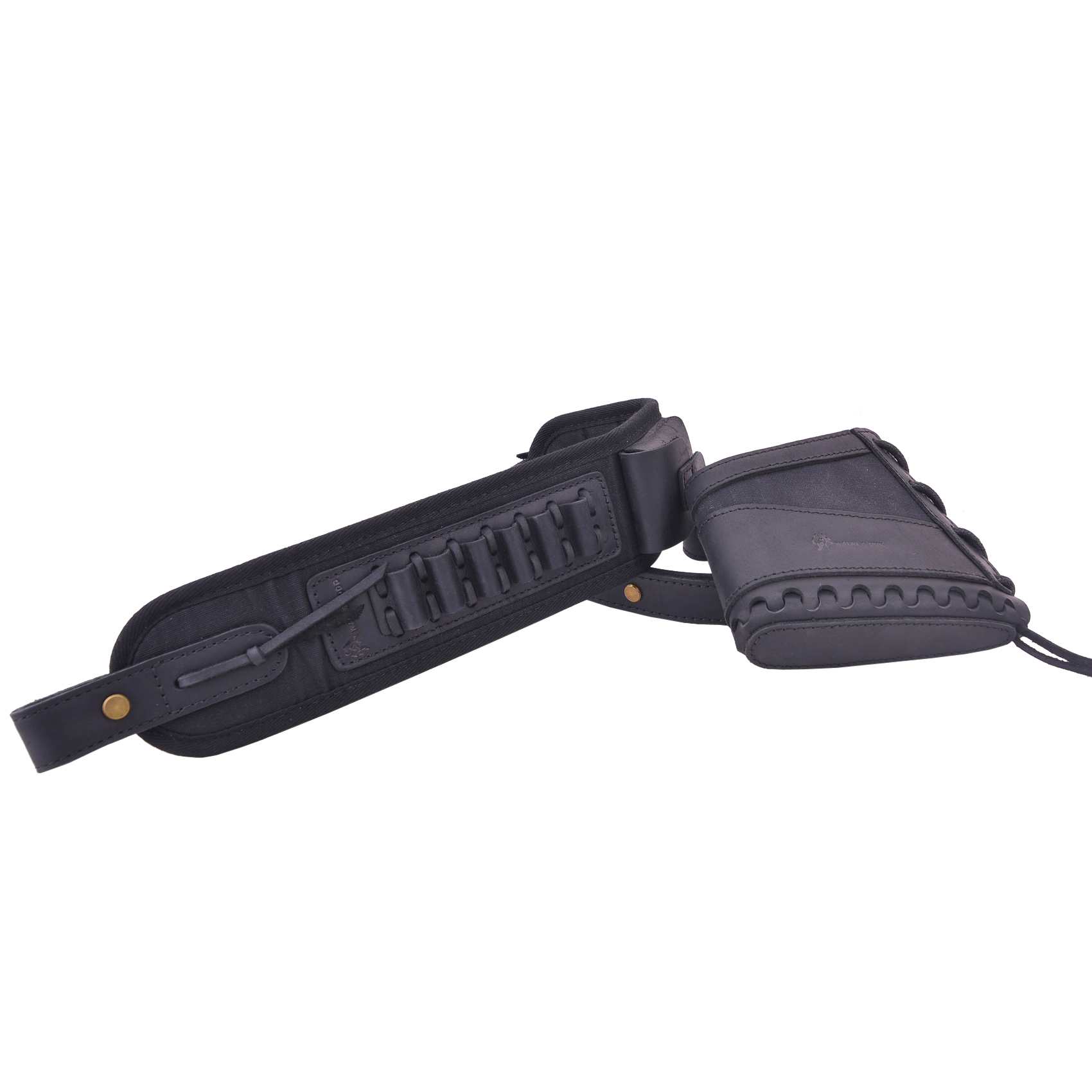 Wayne's Dog 1 Suit Leather Canvas Rifle Buttstock Recoil Pad with Leather Gun Sling Strap for .357 .30/30 .38 .35