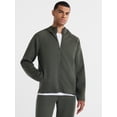 thumbnail image 2 of Athletic Works Men's Fusion Knit Full Zip Hoodie Jacket, Sizes XS-3XLT, 2 of 6