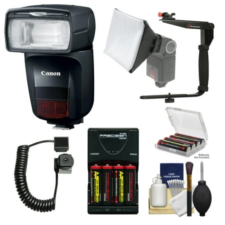Canon Speedlite 470EX-AI Bounce Flash with Bracket & Cord + Battery/Charger +
