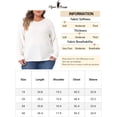 thumbnail image 6 of Agnes Orinda Women's Plus Size Knit Thin Fall Winter Trendy Crochet Comfy Pullover Sweaters 1X White, 6 of 6