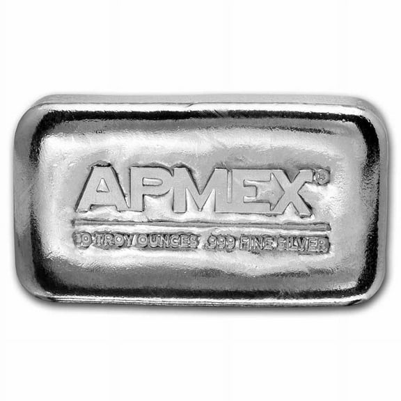10 oz Cast-Poured Silver Bar - APMEX