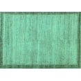 thumbnail image 1 of Ahgly Company Machine Washable Indoor Rectangle Abstract Turquoise Blue Modern Area Rugs, 8' x 12', 1 of 4