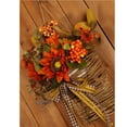 thumbnail image 4 of Artificial Autumn Sunflower Basket Door Hanging, Rustic Fall Floral Arrangement for Home Decor, Harvest Festival Wall Decoration with Bow and Mixed Faux Flowers, 4 of 5