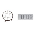 thumbnail image 1 of Expositor De Madera Antiguo Con Reloj Digital, Organizador Multiusos Para Decoración Del Hogar Y La Oficina, Estante De Almacenamiento Con Temperatura Y Humedad., 1 of 8