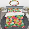 thumbnail image 2 of Designart 'Diamond Retro IX' Mid-Century Modern Duvet Cover Set, 2 of 4