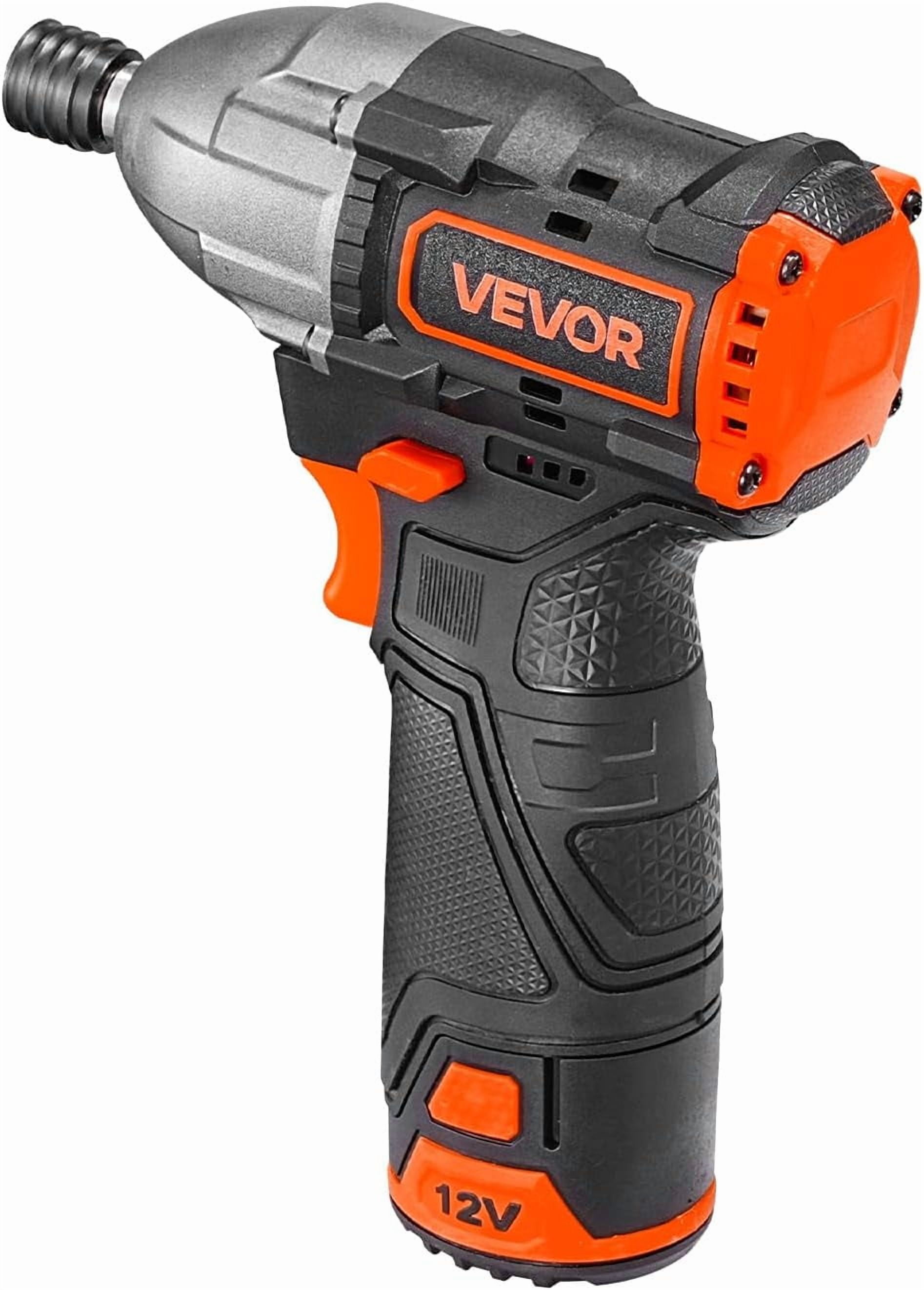 Impact Driver, 1/4 Inch, 3000 RPM Max Speed, 12 V Brushless Motor, Electric Cordless Impact Driver Kit with Battery and Charger, 20 Bits, LED Work Light, for Furniture, Electrical, Home Repairs