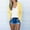 Yellow, variant on Women Cardigan Trendy Lightweight Soft Thin Long Sleeve Open Front Cardigans Casual Breathable Cover Ups Top