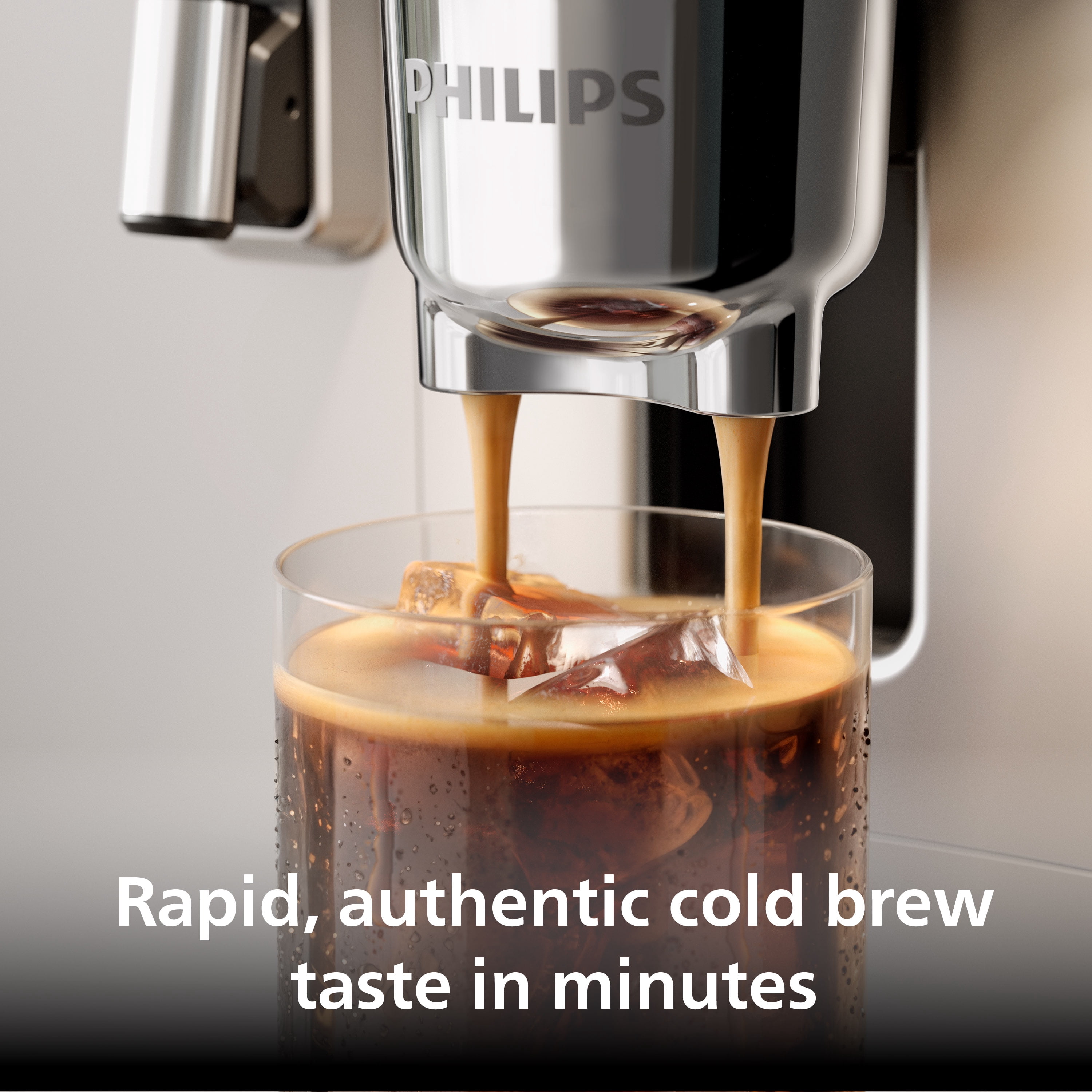 Philips Cafe Aromis 8000 Series Fully Automatic Coffee and Espresso Machine with LatteGo Pro, Chrome/Light Slate