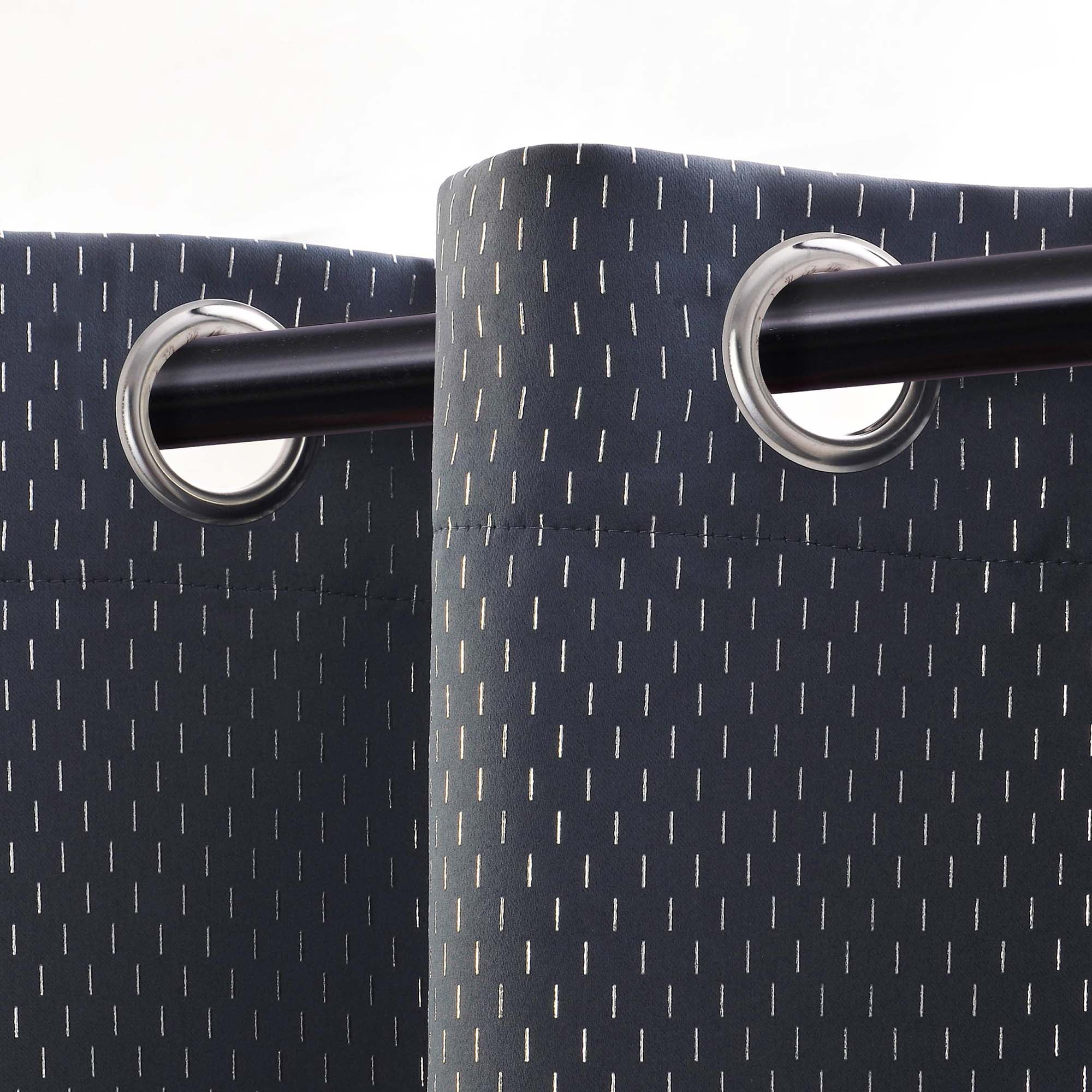Superior Shimmer Blackout Curtains, Grommet Header, Set of 2, 52" X 108", Deep Gulf