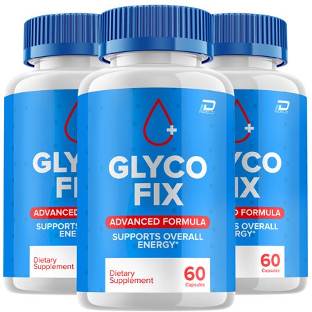 Glyco Fix Capsules - GlycoFix Advanced Supplement Overall Energy Support 3 Pack 180 Capsules