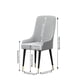 thumbnail image 2 of Set Of 2 Dining Chairs: Luxurious Upholstered Dining Room Chairs High Tufted Back Lion Head Pull Ring Kitchen Microfiber Silicone Leather Dining Chairs, 2 of 7