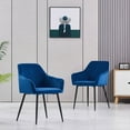 thumbnail image 1 of KEIVVAKN Velvet Dining Chairs Dining Room Set of 2 Armchair Upholstered Seat Blue, 1 of 10