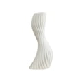 thumbnail image 1 of Jarrón ondulado con forma de flor curvada, soporte para flores, decoración sencilla para mesa. Blanco M, 1 of 9