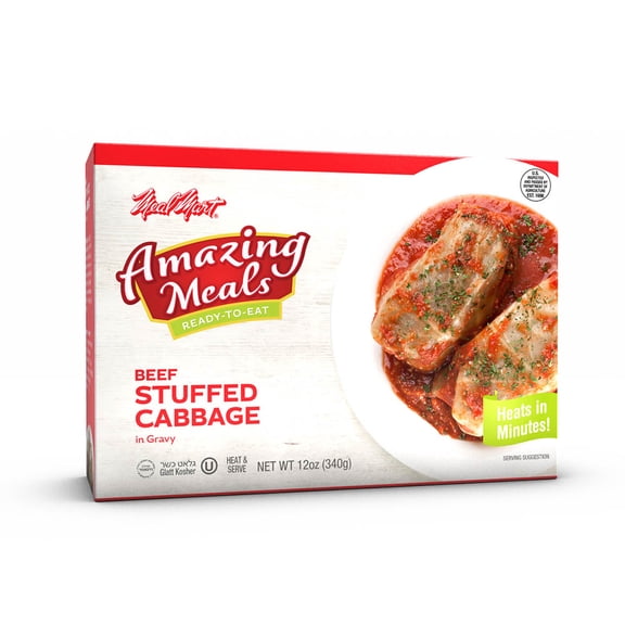 'Amazing Meals' Glatt Kosher Beef Stuffed Cabbage in Gravy (pack of 1)