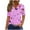 Pink Tops for Women _i, variant on Women's Vintage Button up Summer Clothes for Teen Girls Fashion 2024 Short Sleeve Tunic Tops for Lady Loose Fit Flowy V Neck Blouse Floal Printing Y2K Tops Dressy Casual White T Shirts S