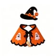 thumbnail image 2 of Halloween Cat Costume Witch Cloak Wizard Hat Pet Outfit for Cats Funny Dress Up Apparel for Halloween Parties Photos, 2 of 8