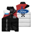 thumbnail image 4 of Chaqueta sin mangas con estampado de coche clásico en 3D para hombre, chaleco deportivo para exteriores, todoterreno, tendencia urbana, chaqueta con cuello alto y bolsillo con cremallera, 4 of 5