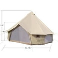 thumbnail image 5 of Latourreg Outdoor Glamping Waterproof Cotton Canvas 16.4ft(5M) Bell Tent with Side-Wall Stove Jack Glamping Yurt Tent with Mesh Screen Door and Windows, 5 of 6