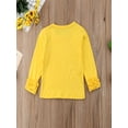 thumbnail image 4 of Gureui Toddler Infant Baby Girls Soft Cotton T-shirt Long Sleeve Round Neck Solid Color Casual Spring Autumn Ruffles Tops,6M-5Y, 4 of 6