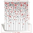 thumbnail image 5 of Christmas Snowflake Shower Curtain with 12 Hooks Christmas Bathroom Curtains Decor, Winter Xmas Christmas Shower Curtains for Bathroom Decorations, 72x72 Inch, 5 of 5