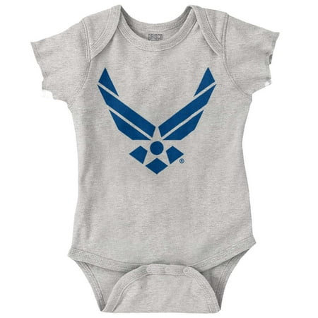 

US Air Force Official Symbol USAF Romper Boys or Girls Infant Baby Brisco Brands 6M