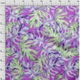 thumbnail image 4 of oneOone Viscose Chiffon Purple Fabric Tropical Palm Leaf Craft Projects Decor Fabric Printed By The Yard 42 Inch Wide, 4 of 4