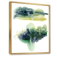 thumbnail image 3 of Designart 'Golden Green Abstract Clouds IV' Modern Framed Canvas Wall Art Print, 3 of 5