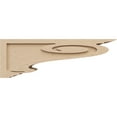 thumbnail image 3 of 5"W x 30"D x 10"H Thin Scroll Rough Cedar Woodgrain TimberThane Corbel, Primed Tan, 3 of 6