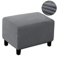 Yipa Stretch Ottoman Cover Rectangle Footrest Slipcovers Removable