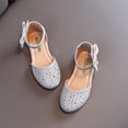 thumbnail image 6 of ZunFeo Girls Silver Sparkly Sandals | Closed Toe Ankle Strap Party & Dress Shoes with Glitter Rhinestones | Comfortable for Kids Kids | US Sizes 5-10,Size 10.5, 6 of 9