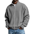 thumbnail image 6 of Fgnfyis Jacket for Men Casual Lightweight Textured Stand Collar Zippered Outerwear for Daily Streetwear and Stylish Winter Coats for Men Grey XXXXXL, 6 of 6