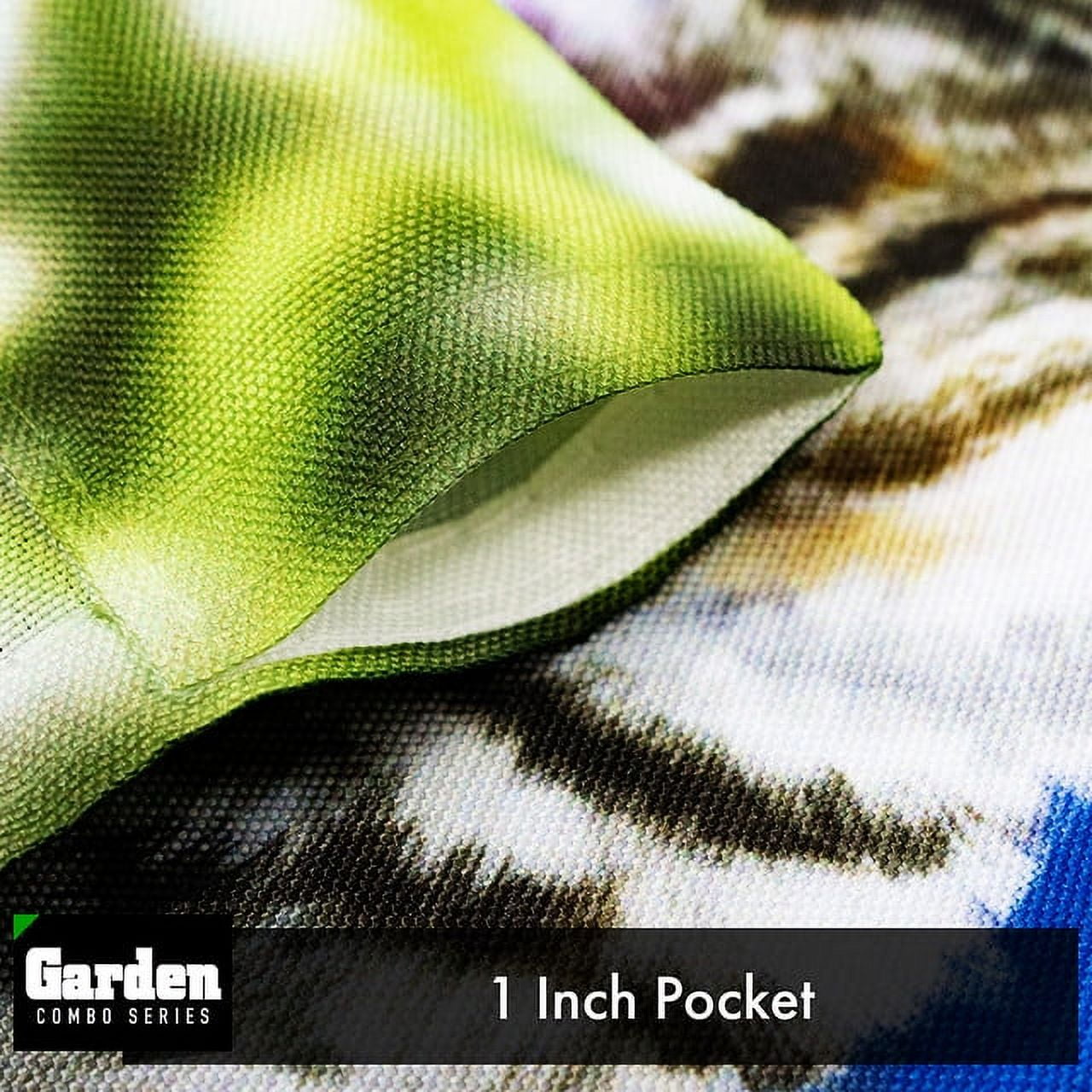 G128 Combo Pack: Garden Flag Stand Black 36x16IN & Garden Flag Welcome Sleeping Kitten 12x18IN