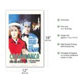 thumbnail image 2 of Casablanca - Starring Humphrey Bogart and Ingrid Bergman - Vintage Film Movie Poster by Silvano "Nano" Campeggi c.1942 - Master Art Print (Unframed) 12in x 18in, 2 of 4