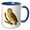 Blue/White, variant on 3drose, Barn Owl on Branch, 11oz Mug