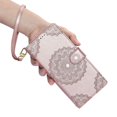 thumbnail image 7 of Leather Case For Google Pixel 9a 6.3",Embossed Totem Wallet With Card Holder,Wristband, Shockproof Kickstand Magnetic Cover,Rose Gold,For Google Pixel 9a, 7 of 7