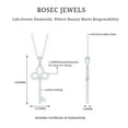 thumbnail image 5 of Rosec Jewels Lab Grown Diamond Key Necklace Pendant with Chain - Ef-Vs Quality Pave Diamond Necklace - Anniversary Gift, 18K White Gold, 5 of 8