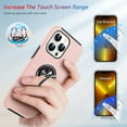 thumbnail image 4 of Hidden Series Designed for iPhone 13 Pro Case 5G, [Heat Dissipation] [No Fall-Off Kickstand] 360°Metal Ring, Military Grade Shockproof Phone Case for iPhone 13 Pro 6.1 Inch, Pink, 4 of 14