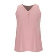 thumbnail image 3 of Homenesgenics Tank Tops for Women Womens' Loose Fashion Shirt Solid Color Tops T-Shirt-Neck Pink XXXL, 3 of 4