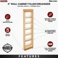 thumbnail image 3 of Rev-A-Shelf Pullout Wall Filler Cabinet Wooden Organizer, 42" Hgt, 432-WF42-3C, 3 of 10