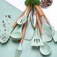 thumbnail image 2 of Kitchen Utensils Set, High Heat Resistant Silicone Cooking Utensils, Non-stick, Dishwasher Safe Tools for Every Cooking Task, Perfect for Nonstick Cookware (Green), 2 of 6