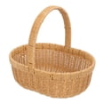 thumbnail image 1 of Handheld Storage Basket Plastic Imitation Rattan Basket Outdoor Picnic Basket, 1 of 6
