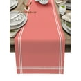 thumbnail image 2 of Solid Color Coral Red Table Runner Home Wedding Decor Table Flag Mat Table Centerpieces Decoration Party Dining Long Tablecloth, 2 of 7