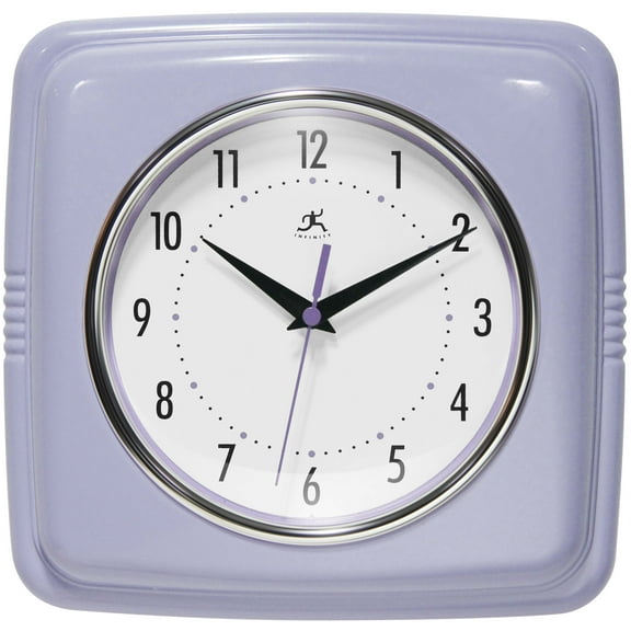 Infinity Instruments 9 Square Retro 9W x 9H in. Wall Clock