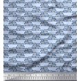 thumbnail image 1 of Soimoi Polyester Crepe Fabric Cross Sign & Triangle Geometric Print Sewing Fabric Yard 42 Inch Wide, 1 of 4