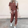 thumbnail image 2 of safuny Women's 2 Piece Sets Tracksuit Pajama Lounge Jogger Sets Dipdye Pullover Sweatpants Summer Outfits Short Sleeve Casual Sports Running Sweatsuit Trendy Clearance Coffee, 2 of 5