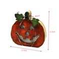 thumbnail image 2 of OAVQHLG3B Halloween Decorations Wooden Pumpkin Lantern Ghost Festival Ornaments Decoration Dress Up, 2 of 4
