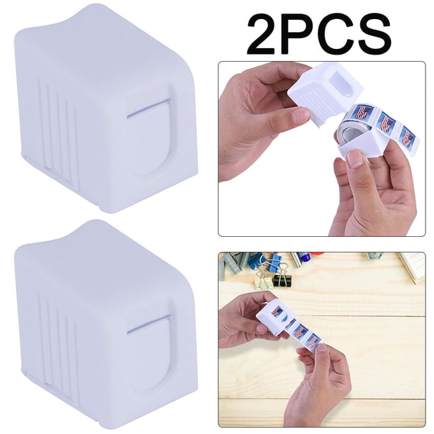 Kuymtek Dispensador Rollo Sellos Soporte 100 Sellos para Oficina Escritorio Organizador Mesa 2 Uds.
