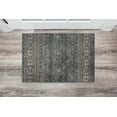 thumbnail image 3 of Linon Home Décor Washable Grant Area Rug or Runner Collection, Teal and Ivory, 2' x 3', 3 of 20
